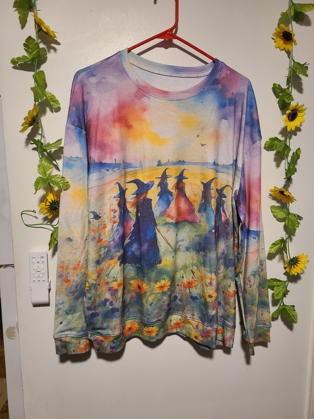 New size XL Halloween Sweatshirt Women Spooky Season Witches Print Pullover Long